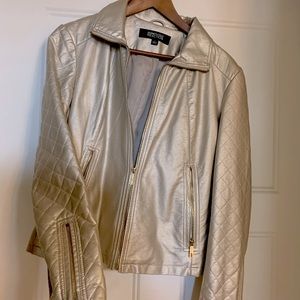 Kenneth Cole soft gold leather jacket